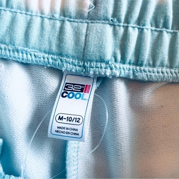 NWOT 32 Degrees Cool Aruba Blue Tie Dye Youth Short /Sweatshirt Size M 10/12 - Picture 10 of 10